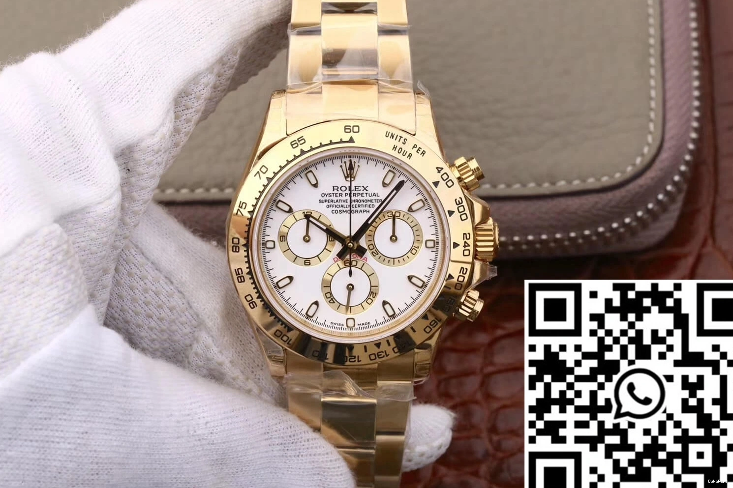 Cosmograph JH Factory Gold M116508-0001 Yellow Rolex White Daytona Dial 0124